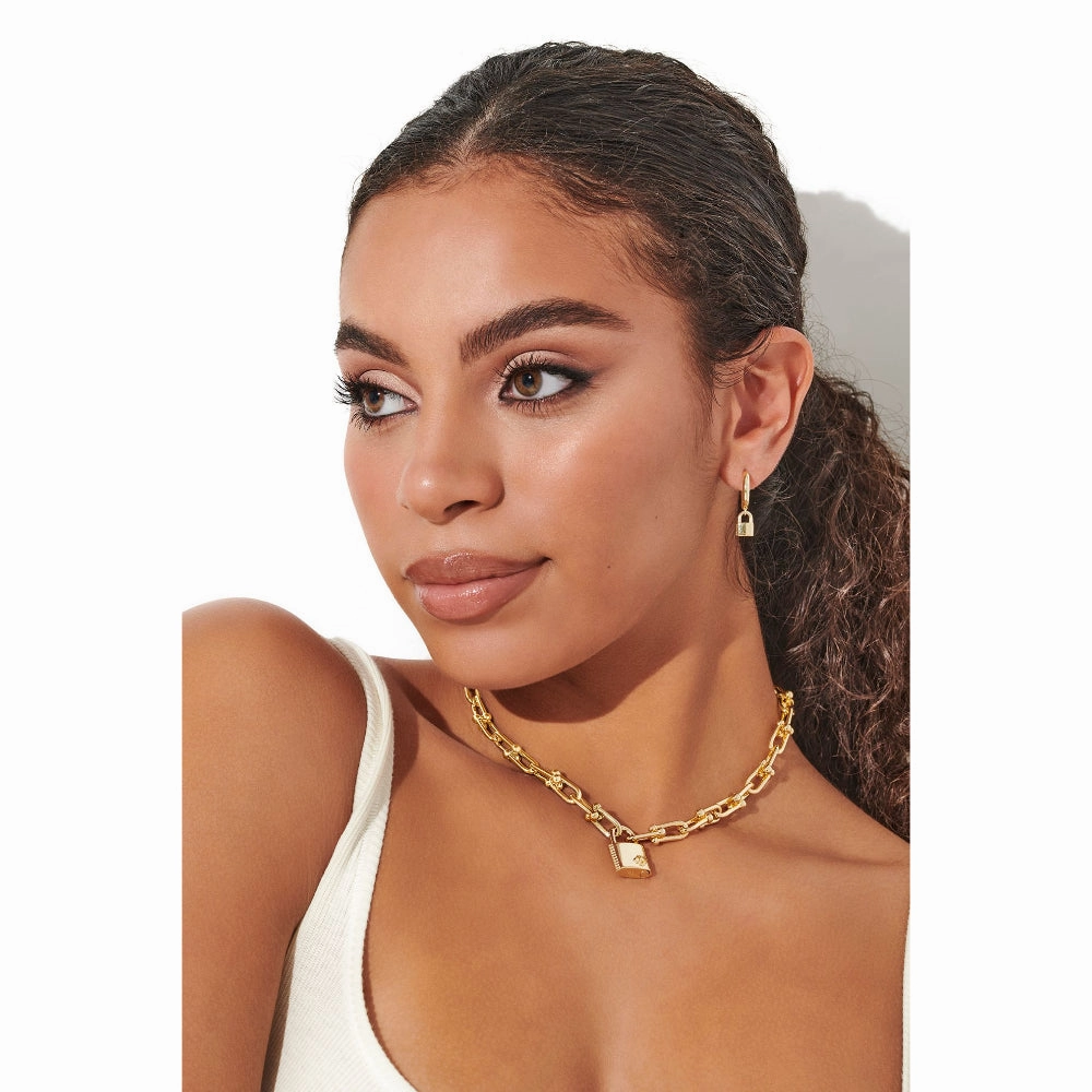Kendra Scott Jess Lock Huggie Earrings