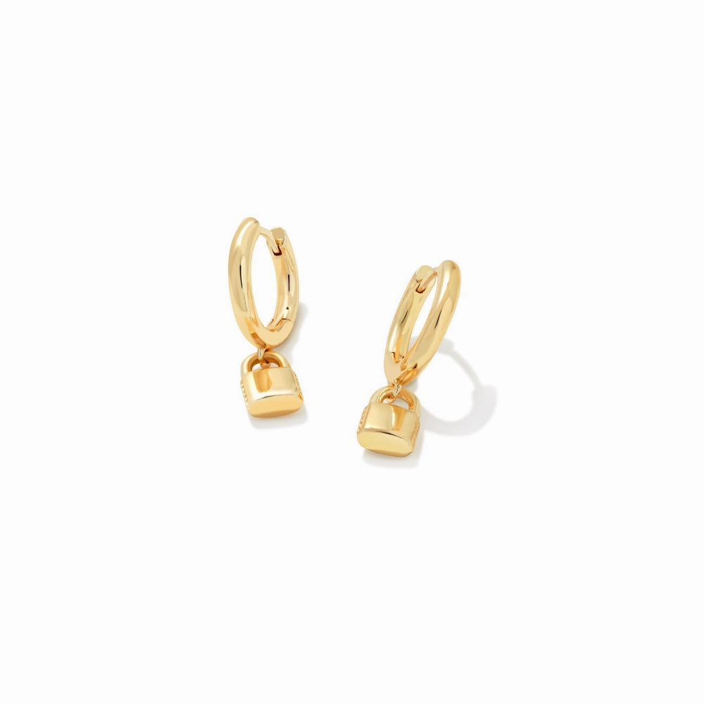 Kendra Scott Jess Lock Huggie Earrings