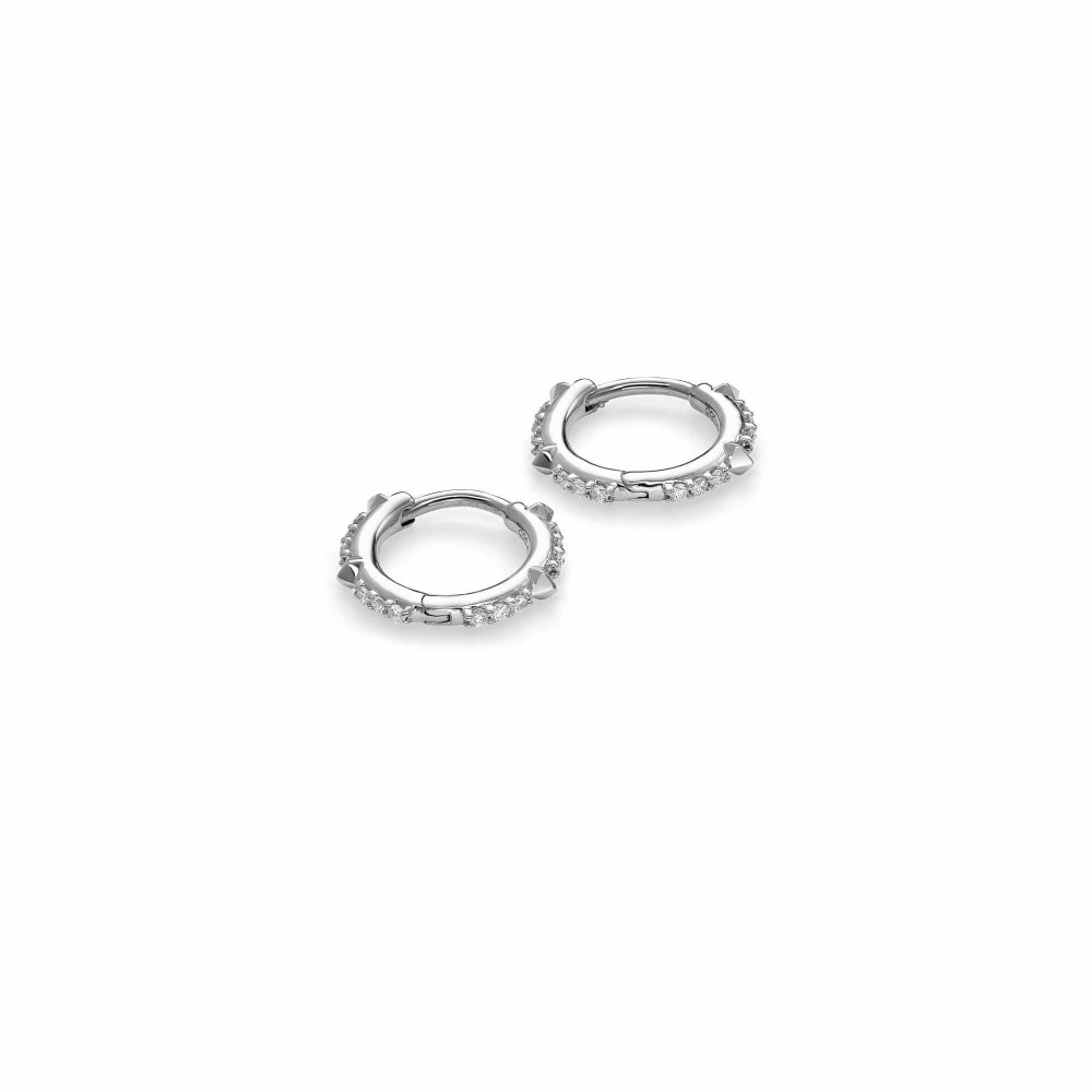 Kendra Scott Jett 14k Gold Huggie Hoop Earrings in White Diamond
