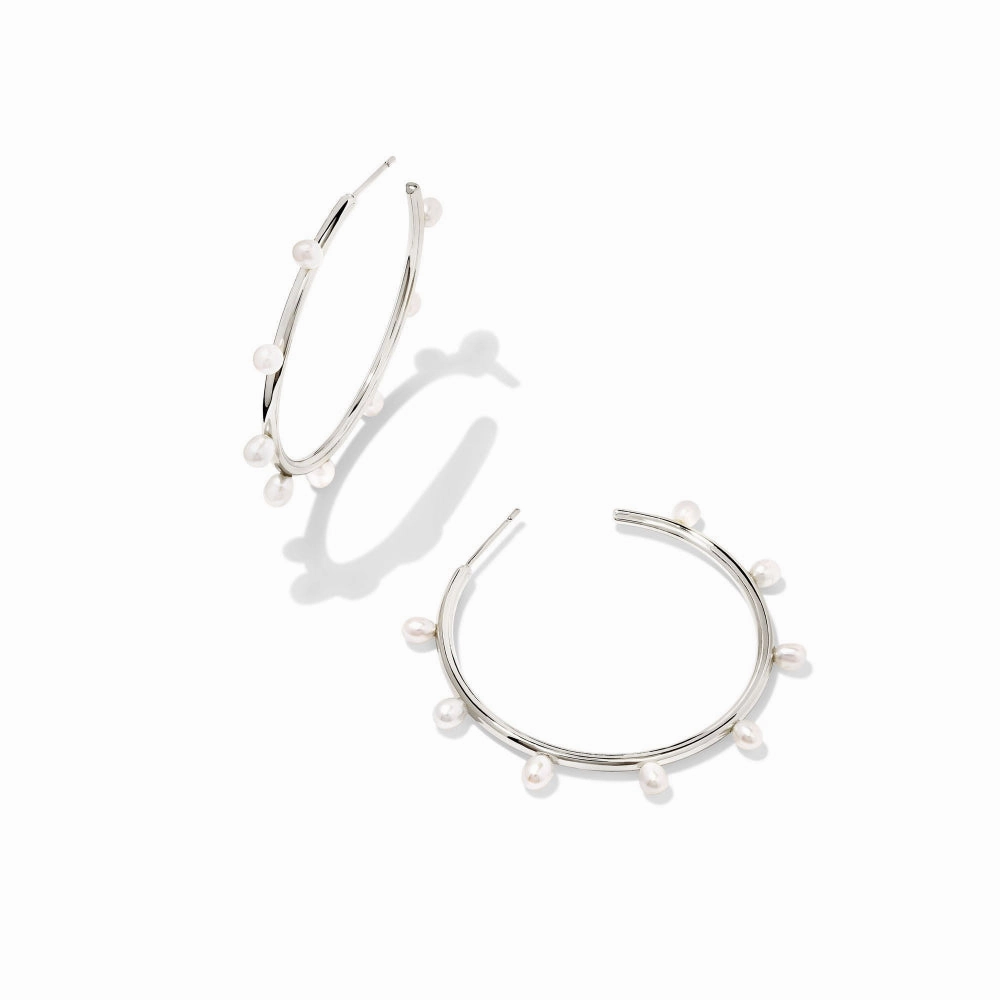 Kendra Scott Leighton Pearl Hoop Earrings