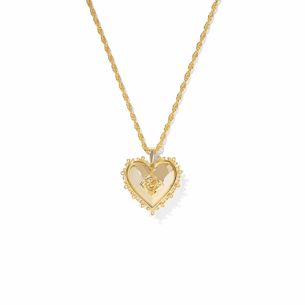 Kendra Scott Mallory Rose Locket Short Pendant Necklace