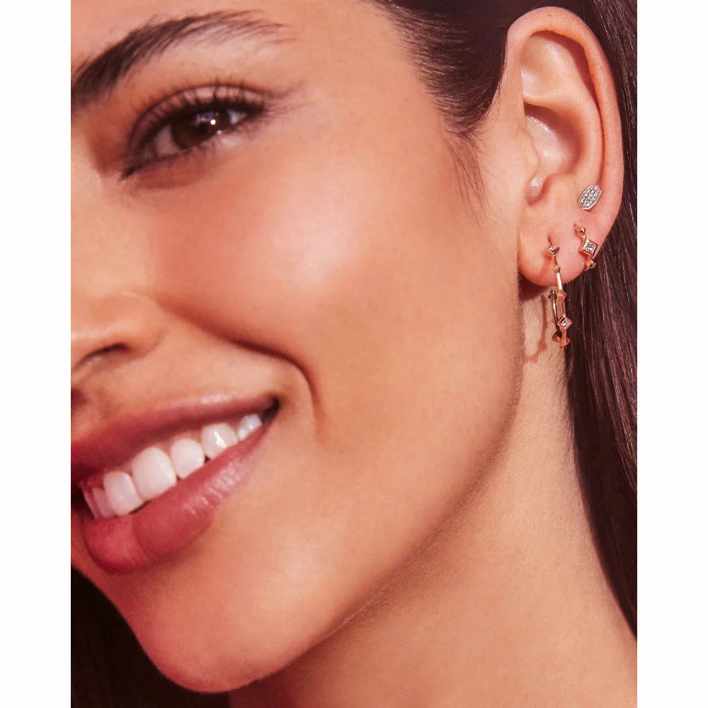 Kendra Scott Marisa 14k Gold Stud Earrings in White Diamond
