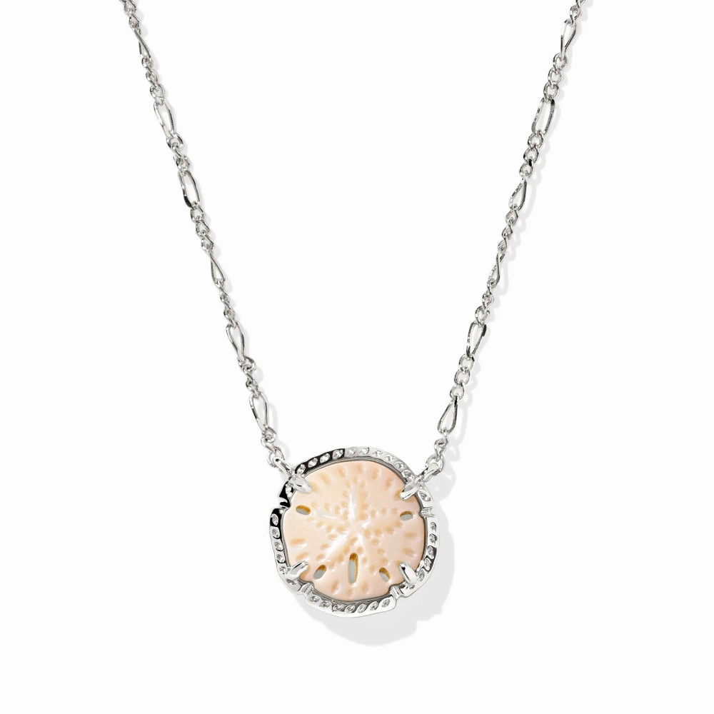 Kendra Scott Silver Sand Dollar Short Pendant Necklace