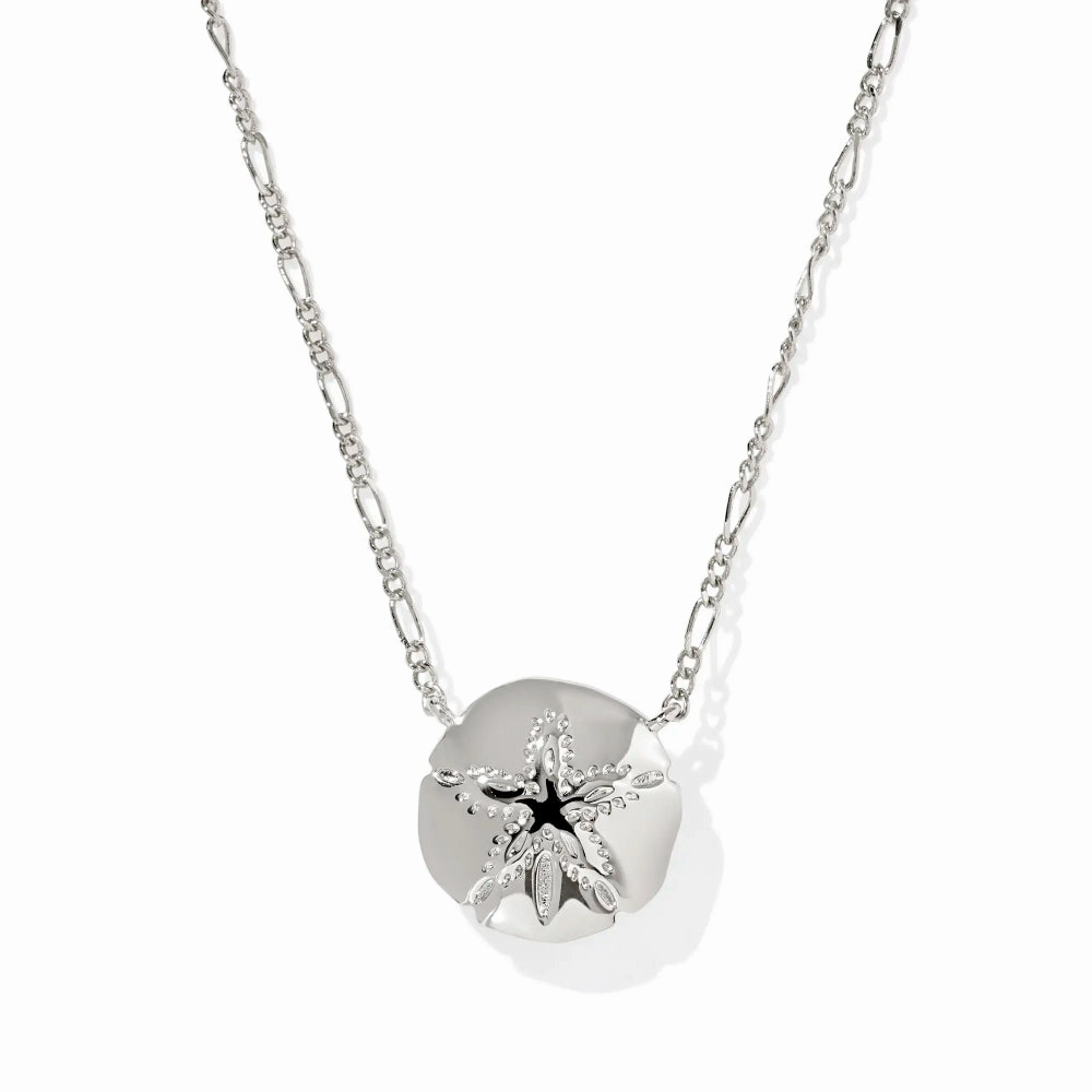 Kendra Scott Silver Sand Dollar Short Pendant Necklace