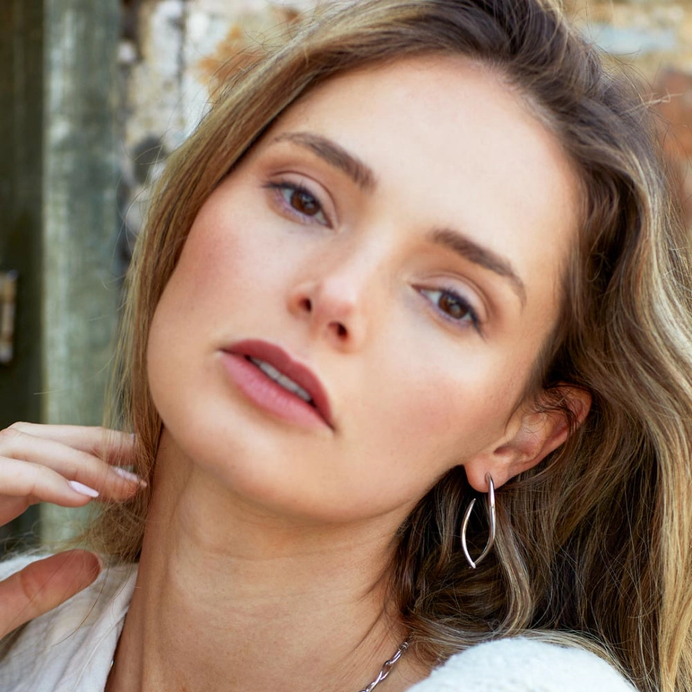 Kit Heath Entwine Twine Twist Link Grande Hoop Earrings