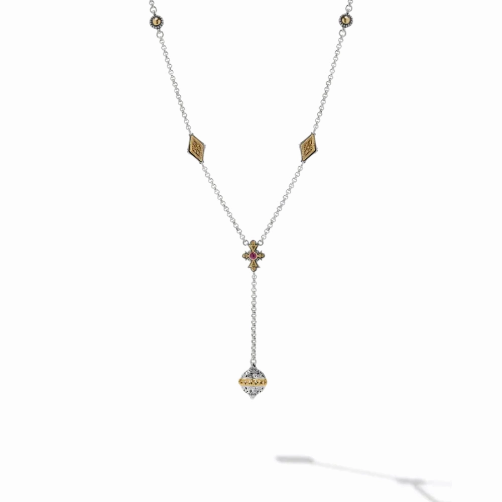 Konstantino Dome Corundum Lariat Necklace