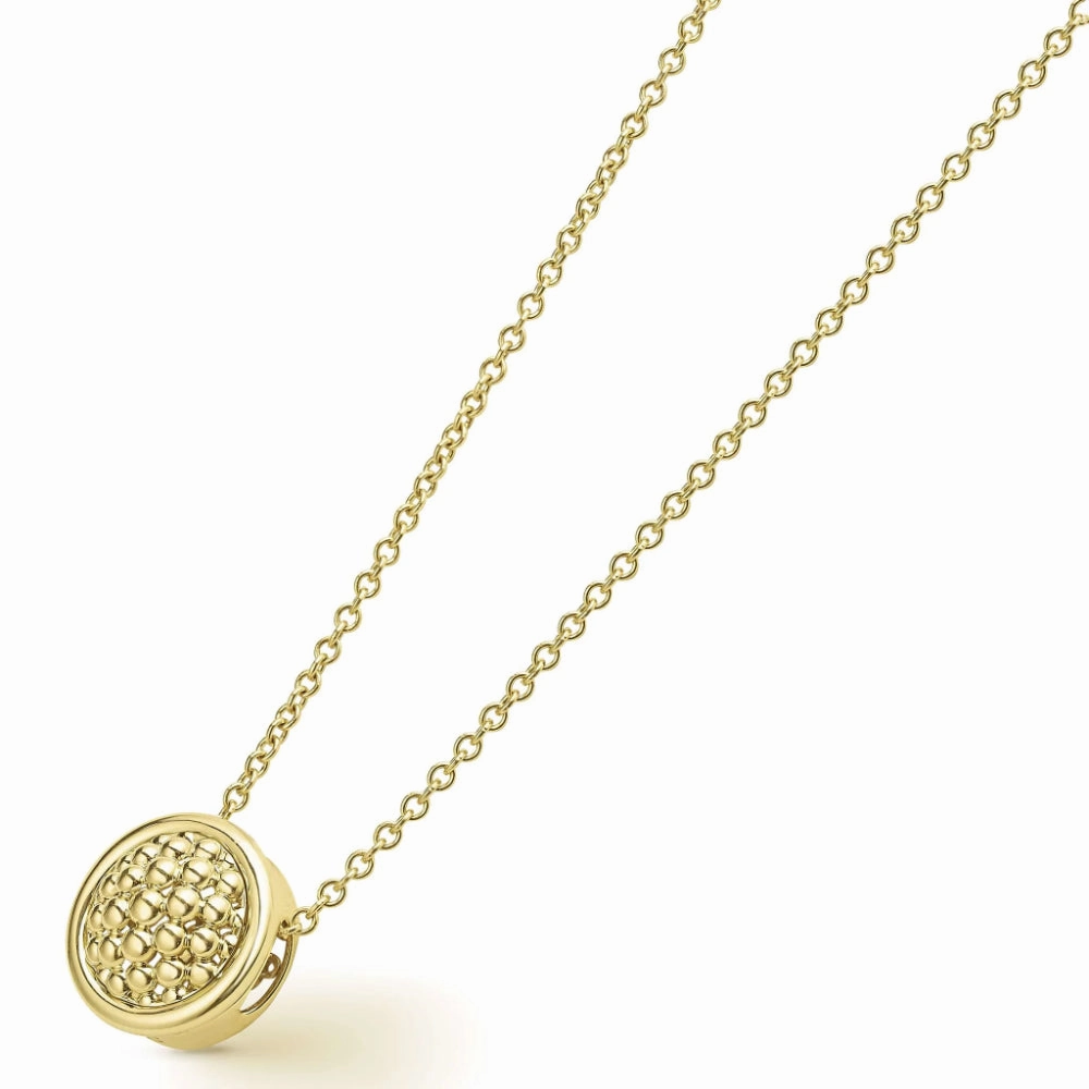 Lagos Meridian 18k Gold Circle Pendant Necklace