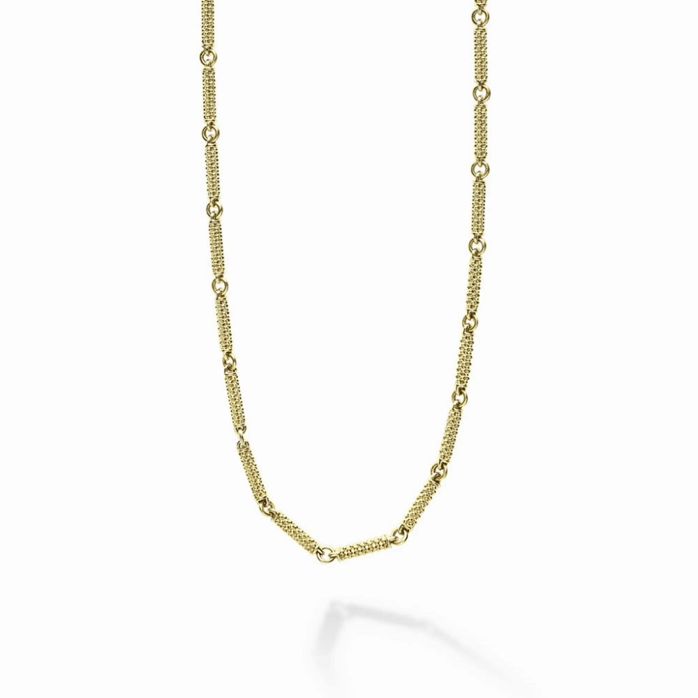 Lagos Signature Caviar 18k Gold Superfine Caviar Link Necklace