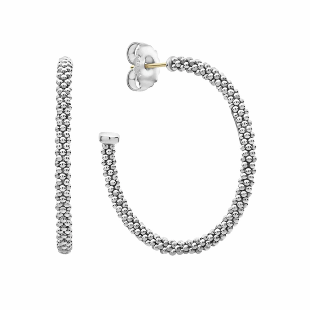 Lagos Signature Caviar Hoop Earrings