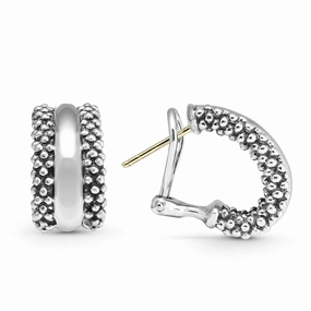 Lagos Signature Caviar Huggie Earrings