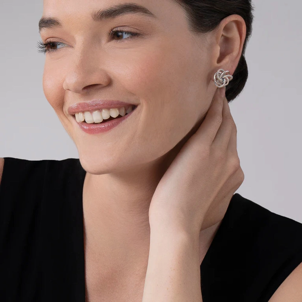 Lagos Silver Love Knot Stud Earring