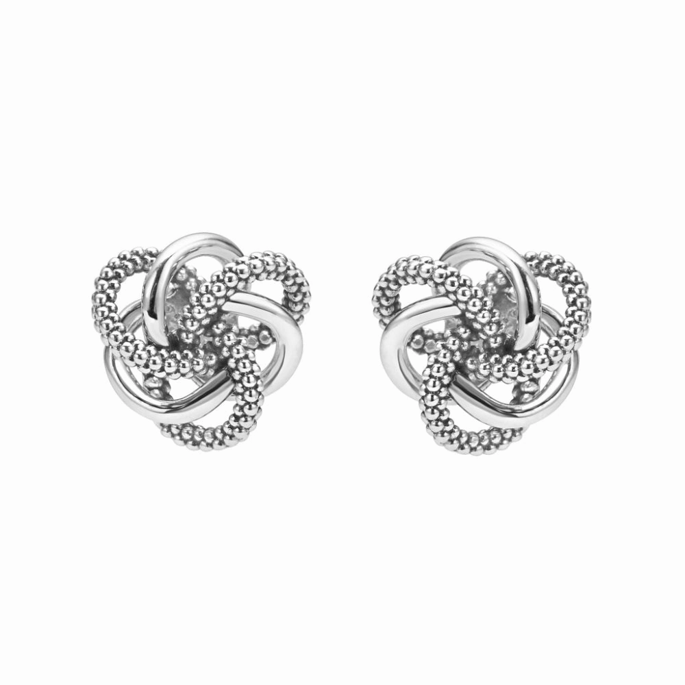 Lagos Silver Love Knot Stud Earring