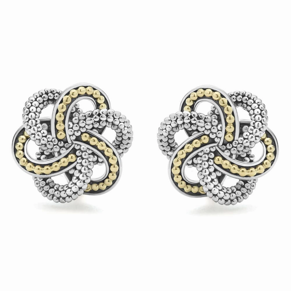 Lagos Two-Tone Love Knot Earrings