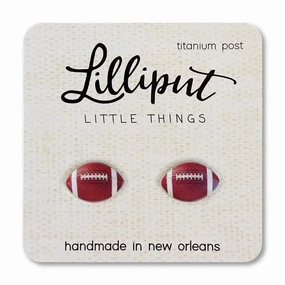 Lilliput Little Things Football Earrings