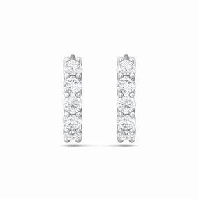 Martin Flyer Diamond Hoop Earrings