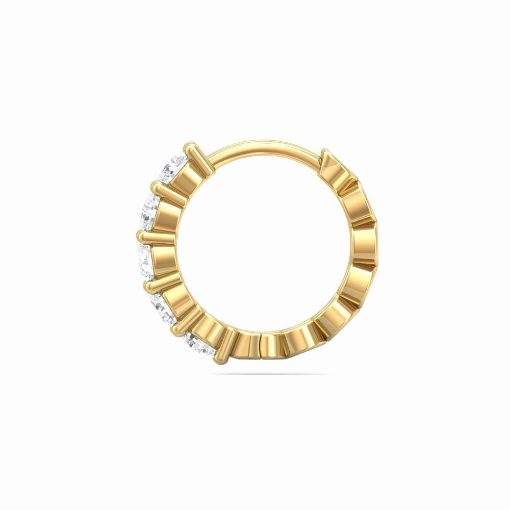 Martin Flyer Diamond Hoop Earrings