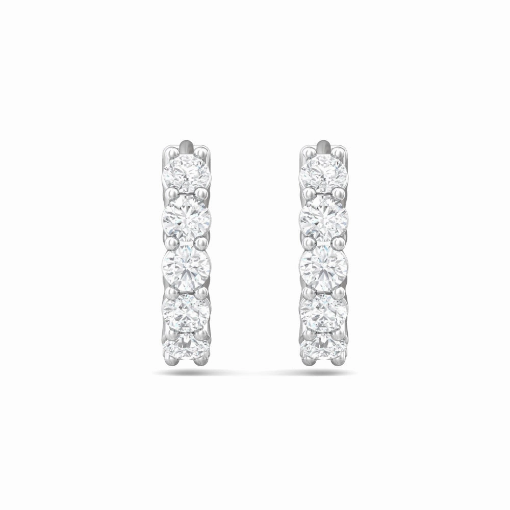 Martin Flyer Diamond Hoop Earrings