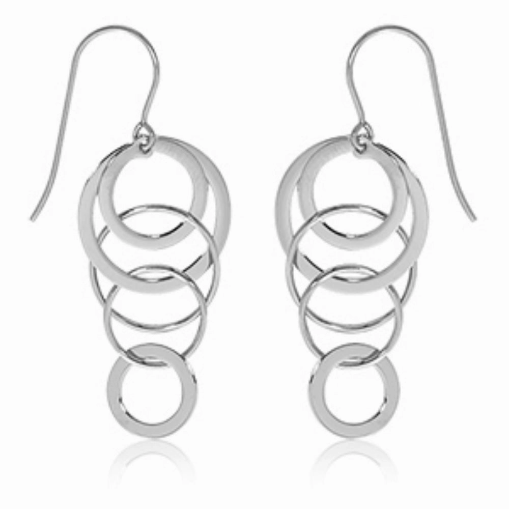 Mini Hammered Cascading Drop Earrings