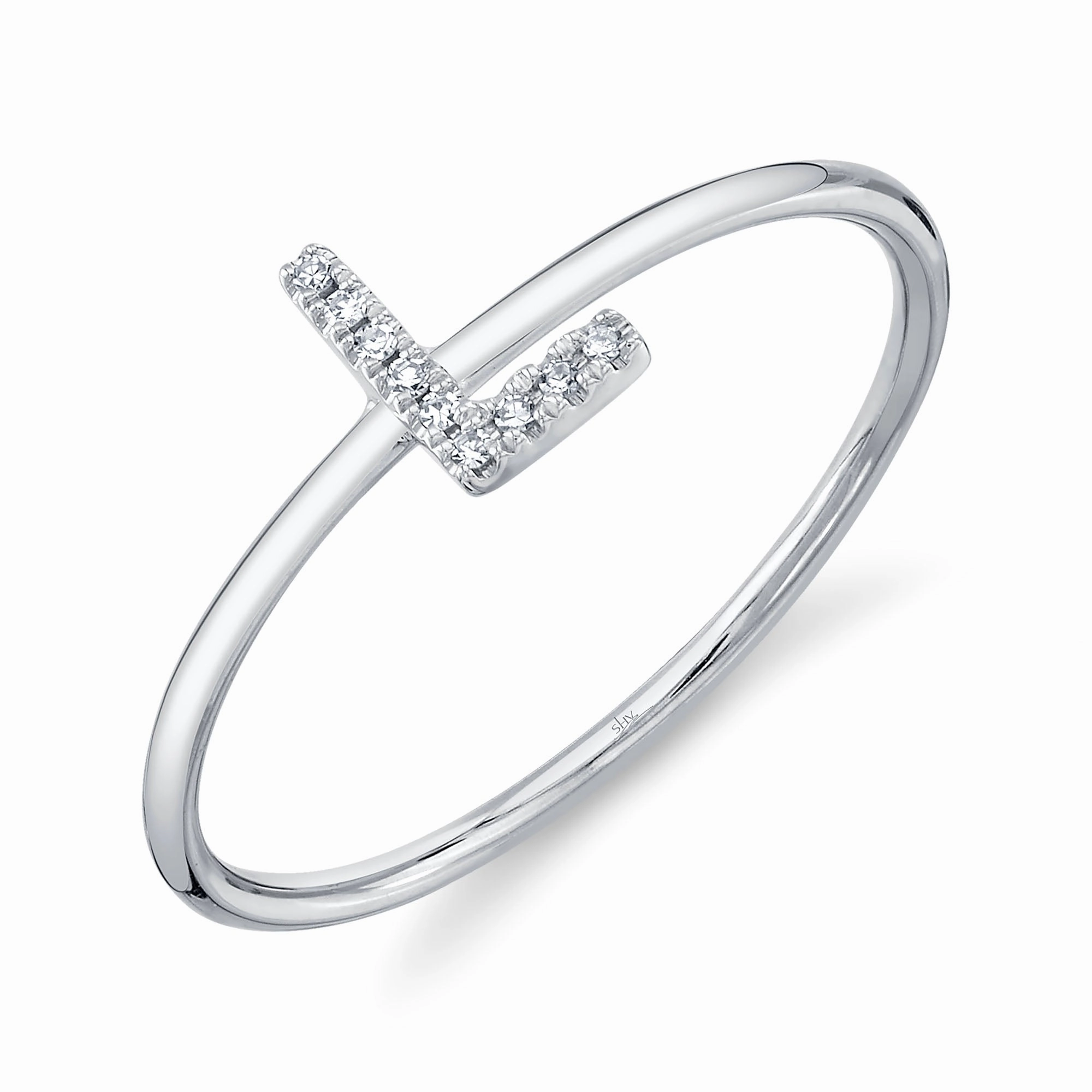 Shy Creation 0.03Ct Diamond Ring - Initial L SC55005347-L