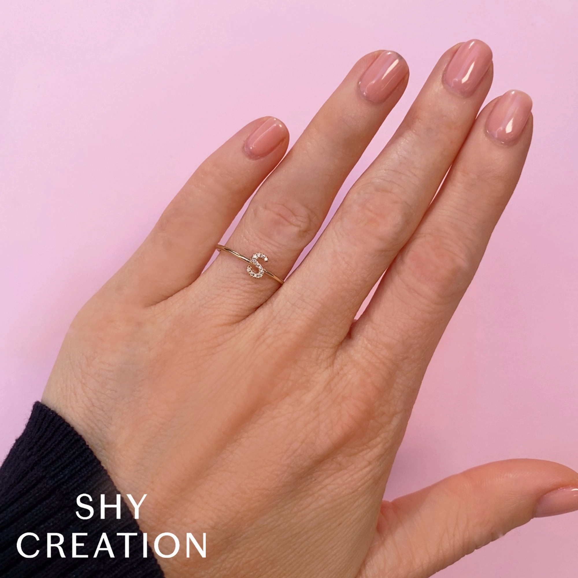 Shy Creation 0.03Ct Diamond Ring - Initial L SC55005347-L