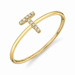 Shy Creation 0.03Ct Diamond Ring - Initial T SC55005348-T