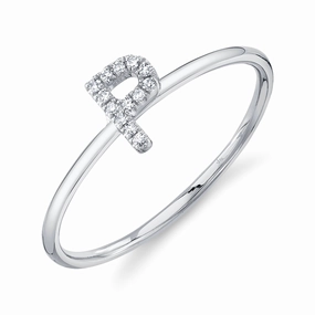 Shy Creation 0.04Ct Diamond Ring - Initial P SC55005347-P