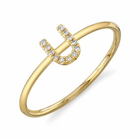 Shy Creation 0.04Ct Diamond Ring - Initial U SC55005348-U