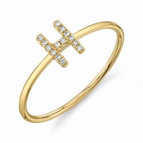 Shy Creation 0.05Ct Diamond Ring - Initial H SC55005348-H