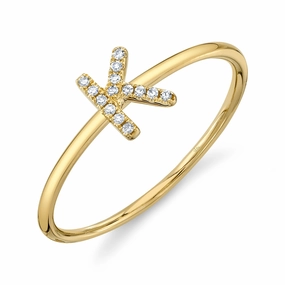 Shy Creation 0.05Ct Diamond Ring - Initial K SC55005348-K