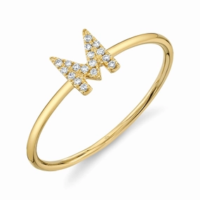 Shy Creation 0.05Ct Diamond Ring - Initial M SC55005348-M