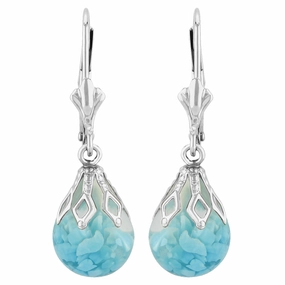 Silver and Turquoise Drop Earrings