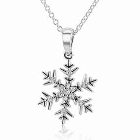 Simon G. 18k Snowflake Pendant with Diamonds