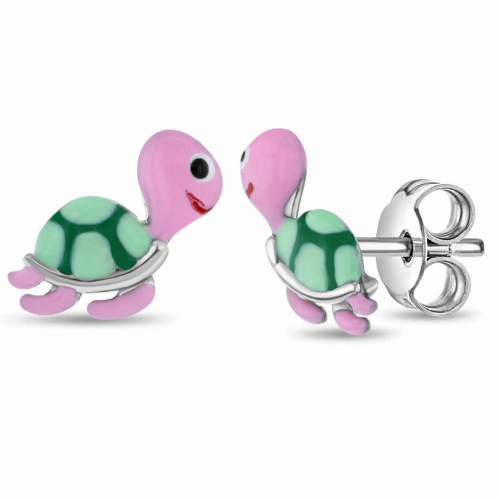 Smiling Turtle Girls Earrings