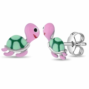 Smiling Turtle Girls Earrings