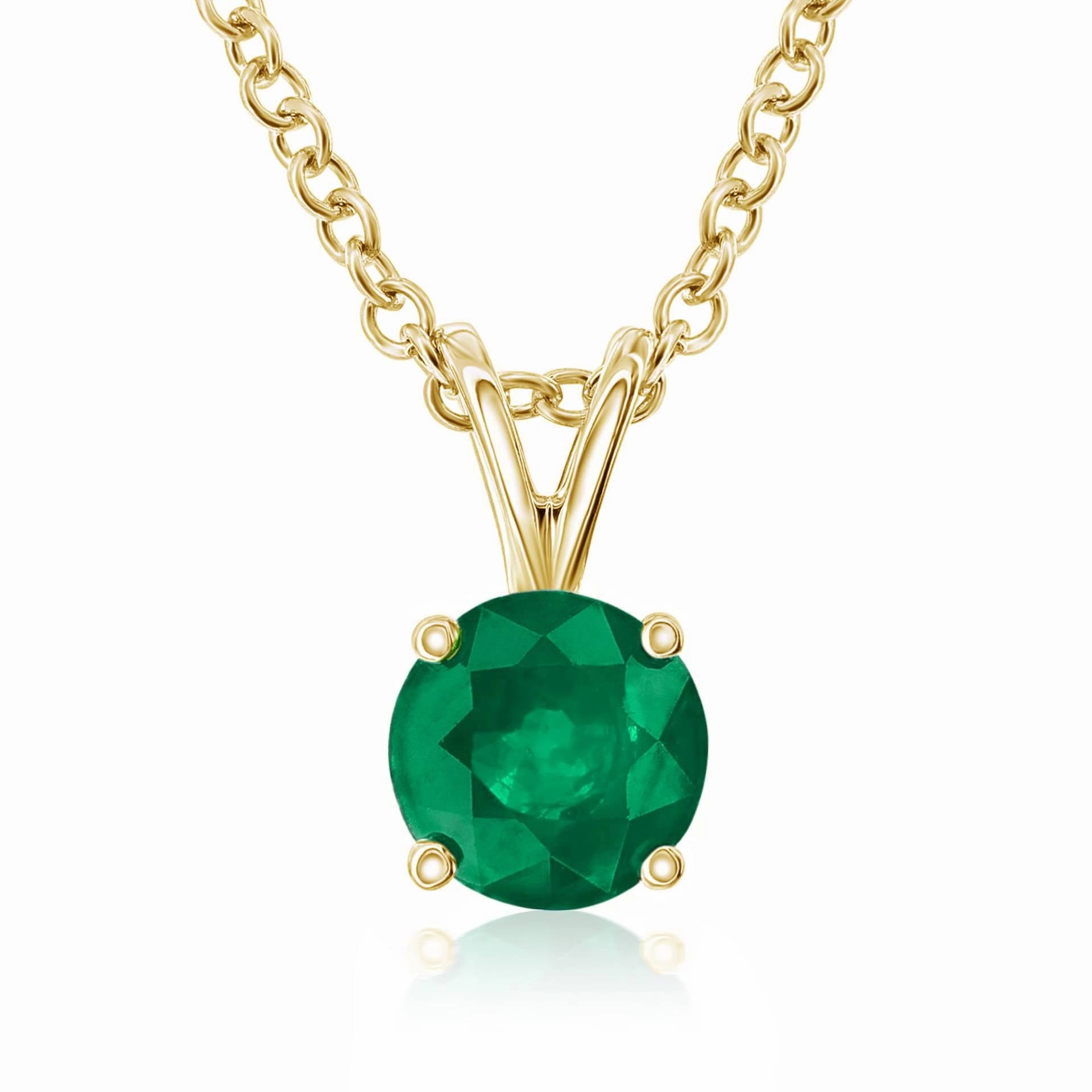 Smyth Jewelers 18k Gold Emerald Pendant Necklace
