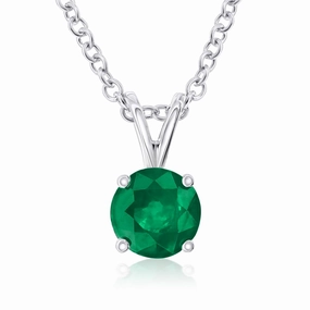 Smyth Jewelers 18k Gold Emerald Pendant Necklace