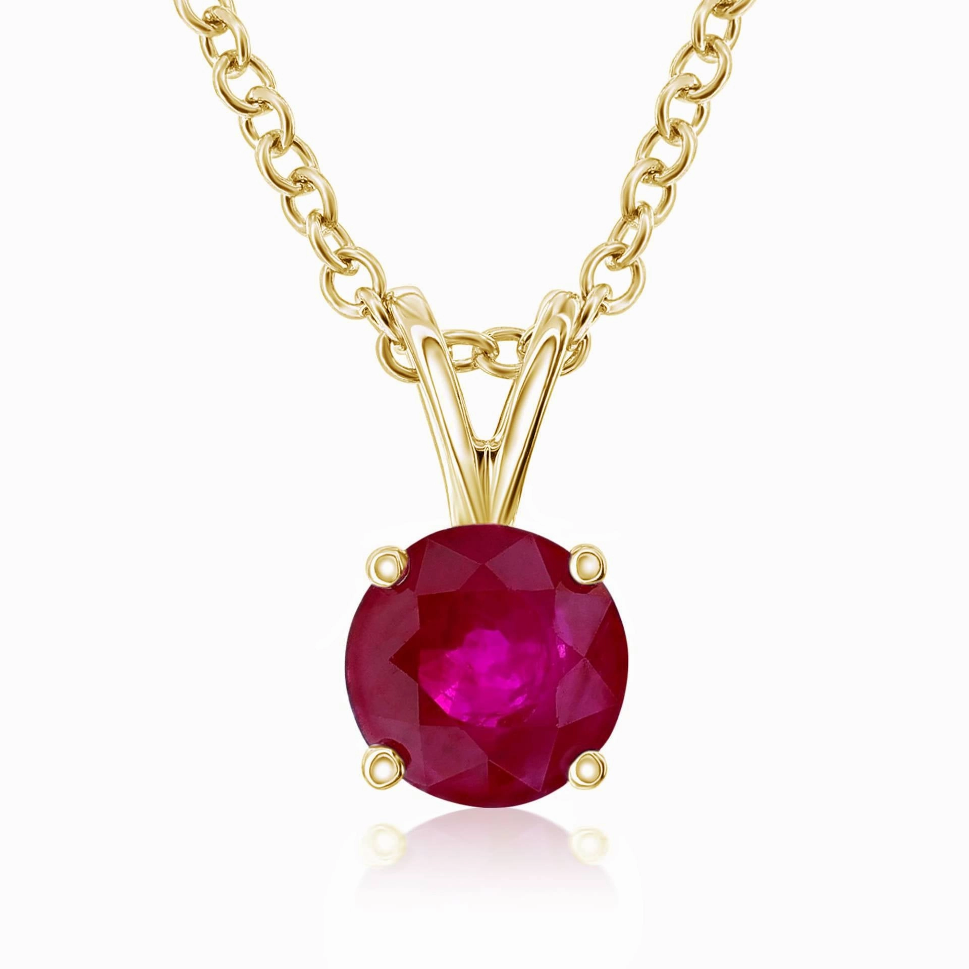 Smyth Jewelers 18k Gold Ruby Pendant Necklace