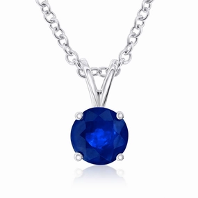 Smyth Jewelers 18k Gold Sapphire Pendant Necklace