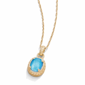 Spartina 17" Karina Oval Petite Necklace - Blue