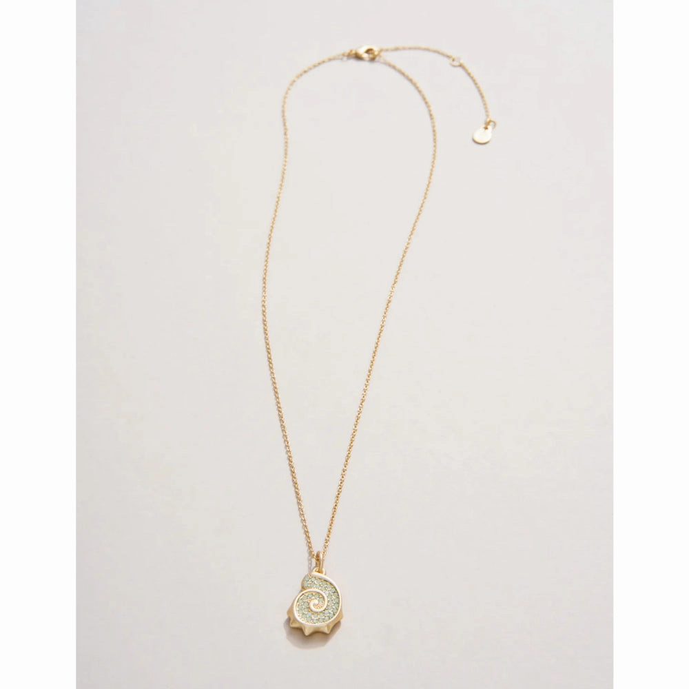 Spartina 17" Nautilus Necklace - Sea Foam