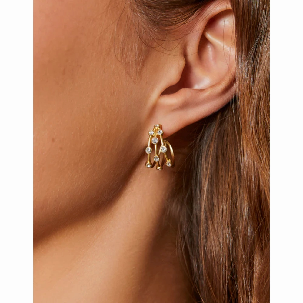 Spartina Barratt Hoop Earrings Crystal