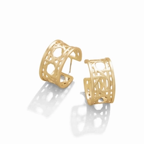 Spartina Cane Midi Hoop Earrings - Gold