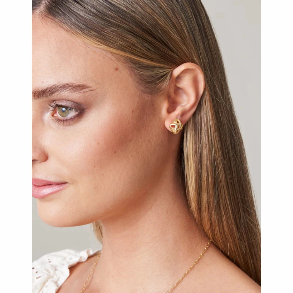 Spartina Cane Stud Earrings Gold