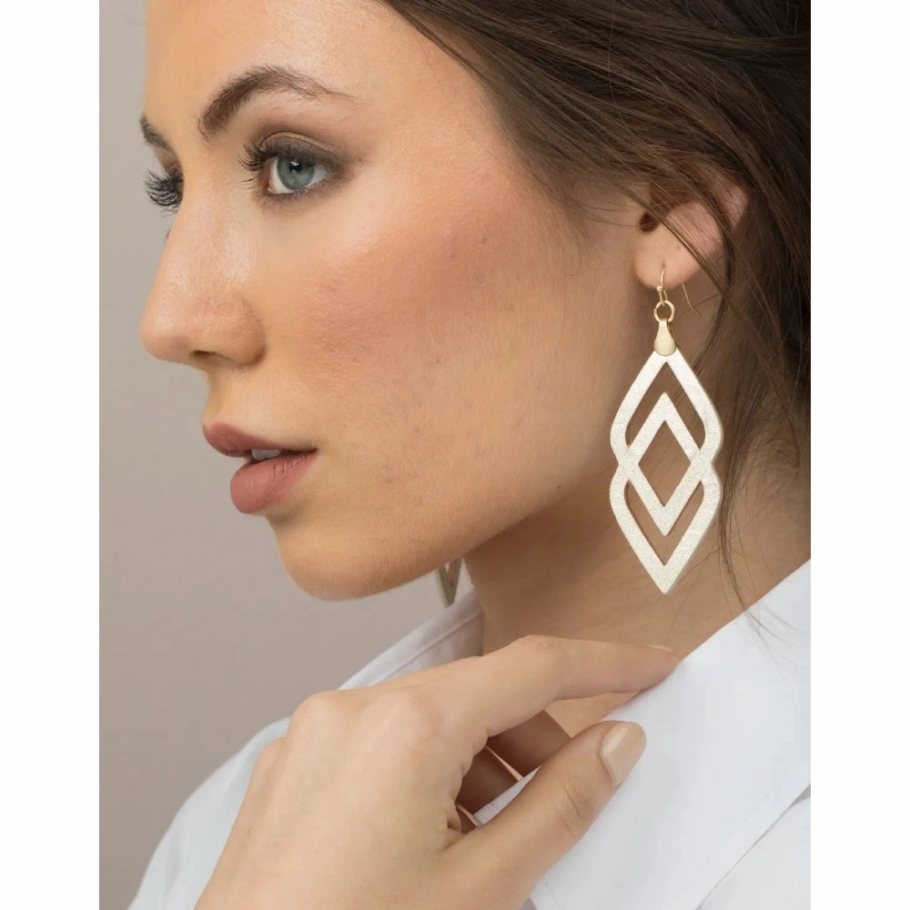 Spartina Deco Drama Leather Earrings