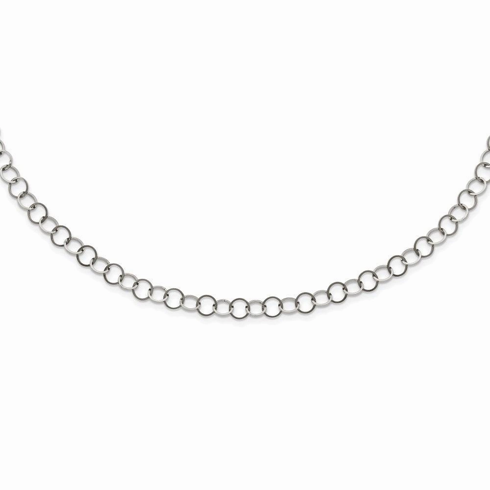 Stainless Steel Polished 6MM Circle Link Necklace