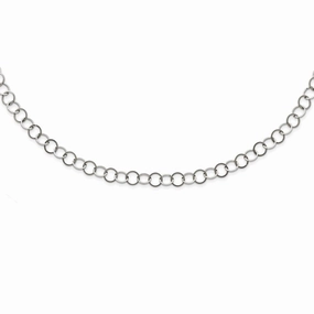 Stainless Steel Polished 8MM Circle Link Necklace