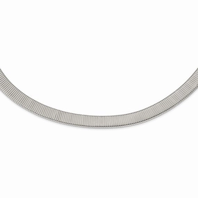 Stainless Steel Polished and Textured Necklace