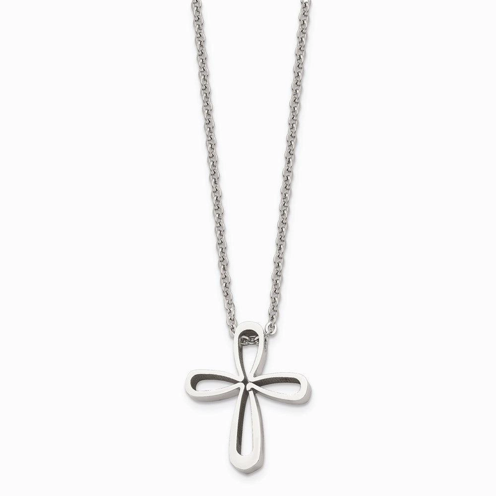 Stainless Steel Polished Cross Necklace
