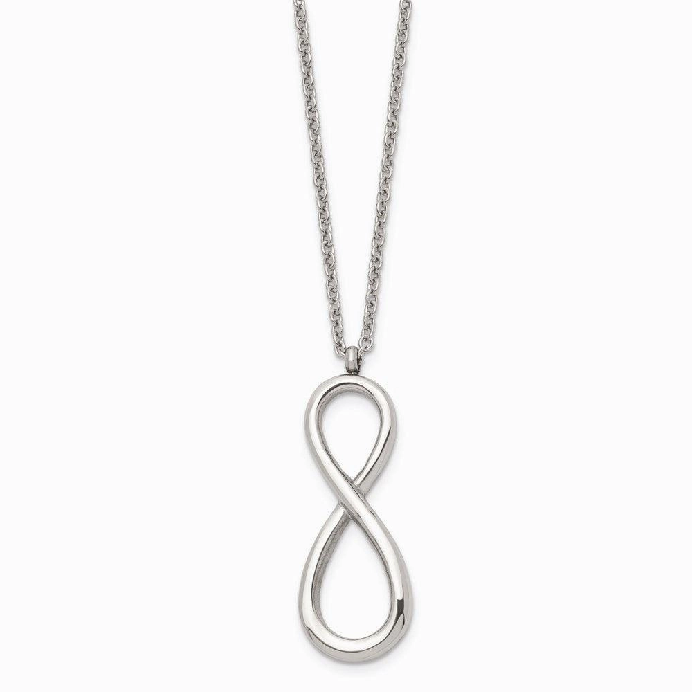 Stainless Steel Polished Infinity Symbol Necklace