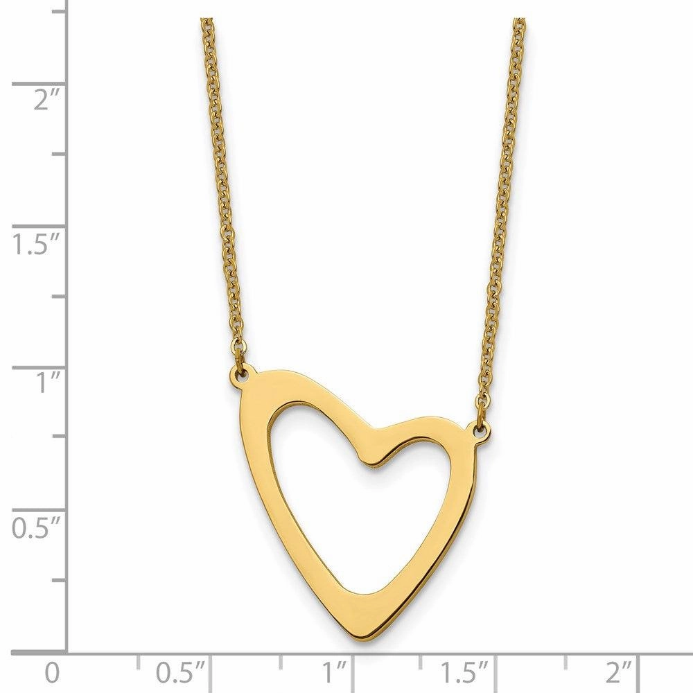 Stainless Steel Yellow IP-plated Polished with 2in ext. Necklace
